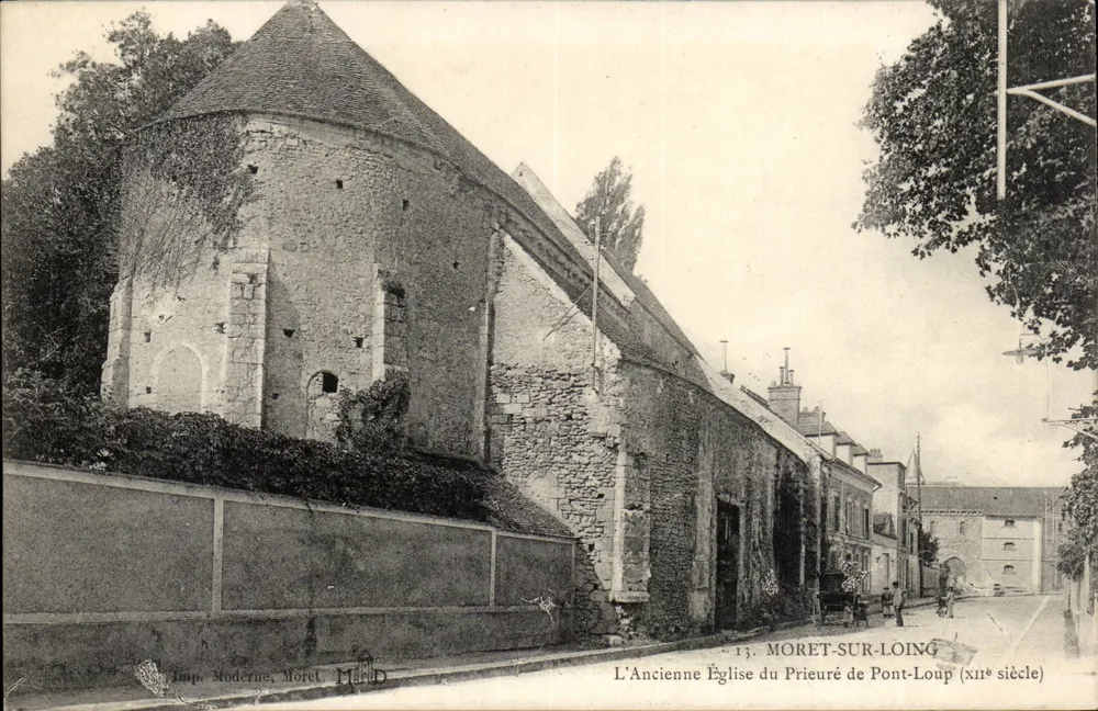 Die alte Kirche des Prämonstratenserstifts Pont-Loup — Moret-sur-Loing — Jasp. Moderne, Morel, n°15 - Vorderseite