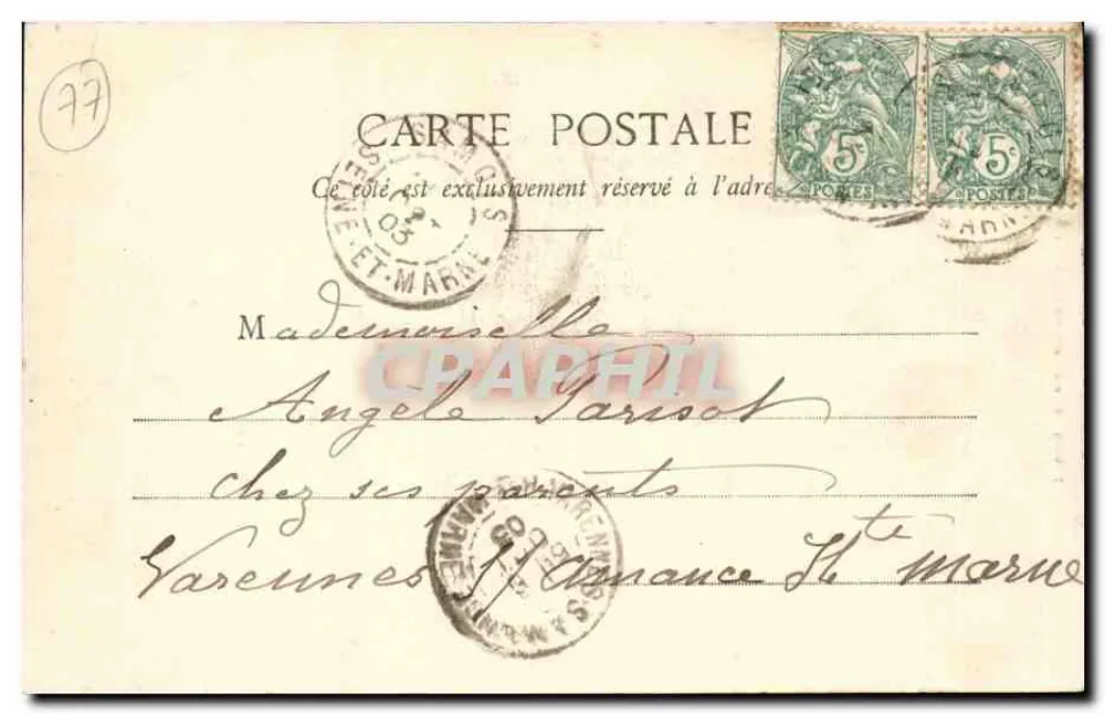 Samois-sur-Seine — Ansicht der Observatoriums-Turm — Tirifault, Athéna, n°152 - Rückseite
