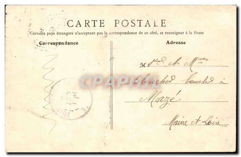 Melun - Vista da Seine — B.F., Paris, n°15 - Verso