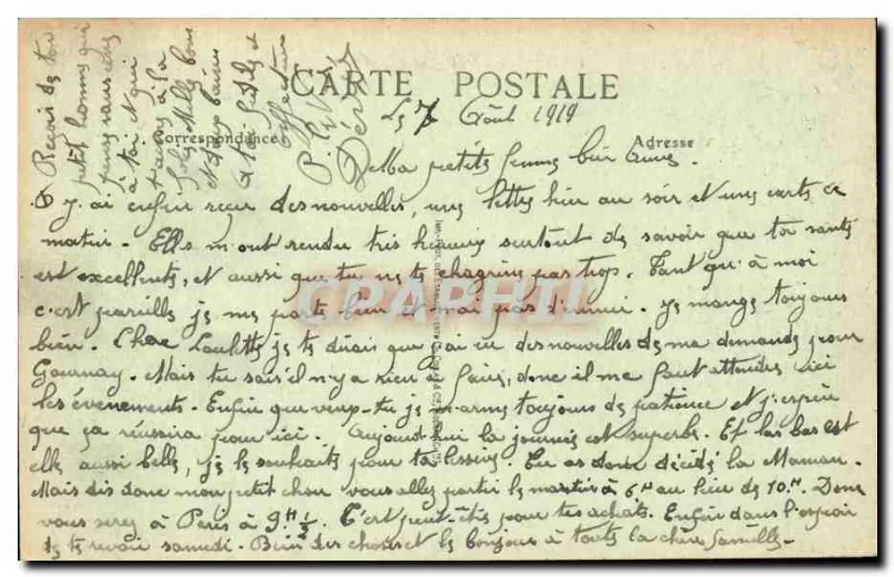 Meaux — Vista geral N° 3 — Editor desconhecido - Verso