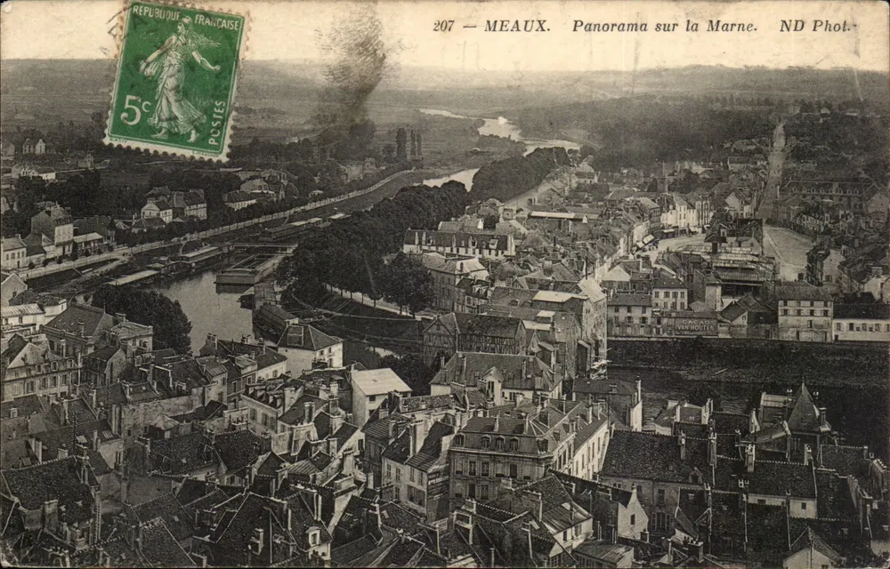 Meaux — Panorama over de Marne — ND Phot. - Voorkant