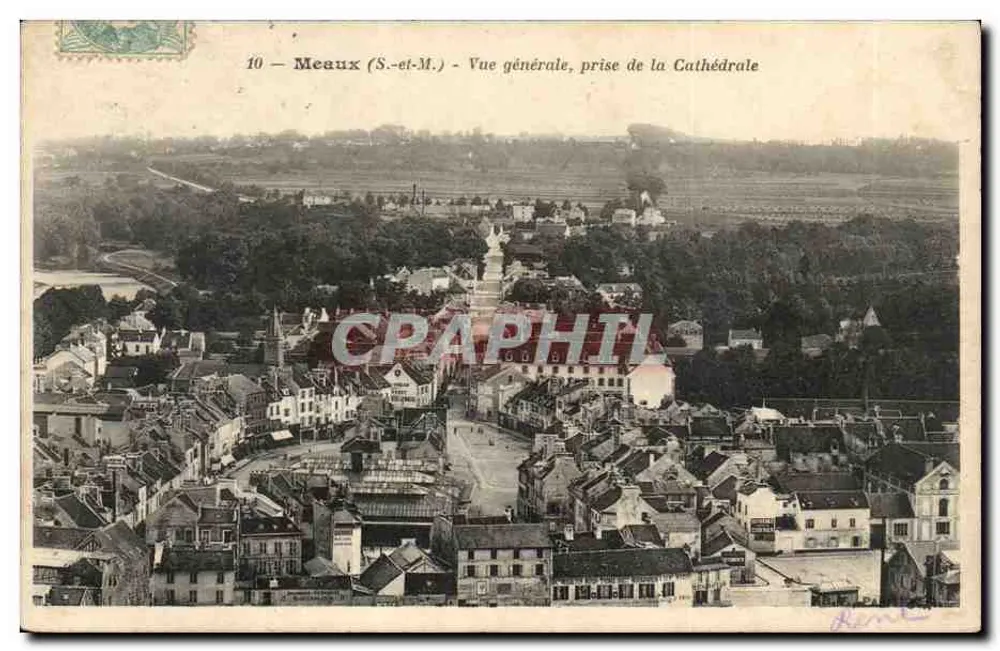 Meaux (Seine-et-Marne) — Allgemeiner Blick vom Dom aus — unbekannter Verlag, Nr. 10 - Vorderseite