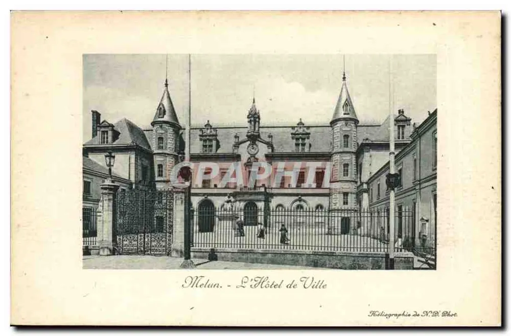 Melun - O Hotel de Ville — Héliografia de N.D. Phot. - Frente