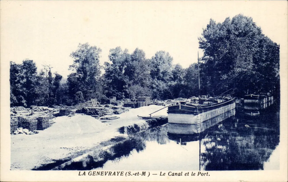La Genevraye (S.-et-M) — Der Kanal und der Hafen. - Vorderseite