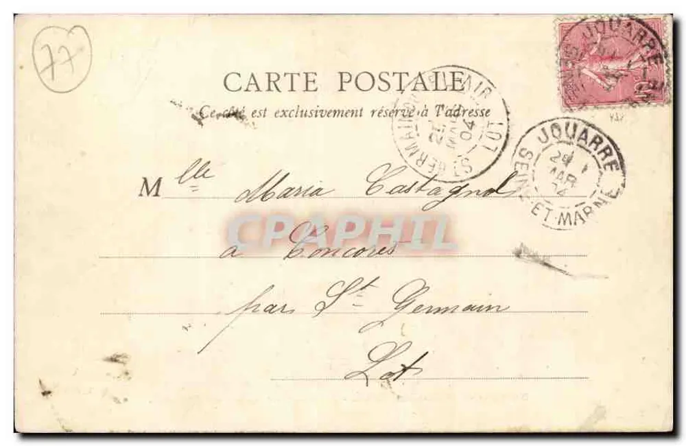 Umgebung von Meaux — CONDÉ — Aquädukt des Kanals von Chalifert — B. F., PARIS - Rückseite