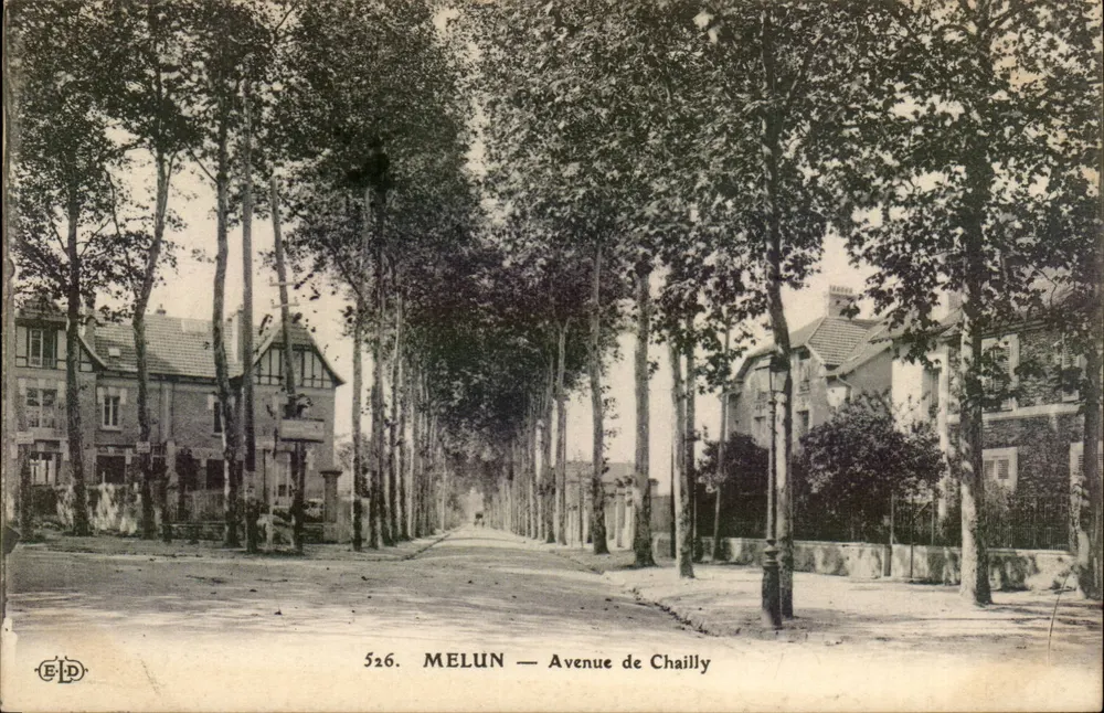 MELUN — Avenida de Chaillly — Editor E.D. n° 526 - Frente