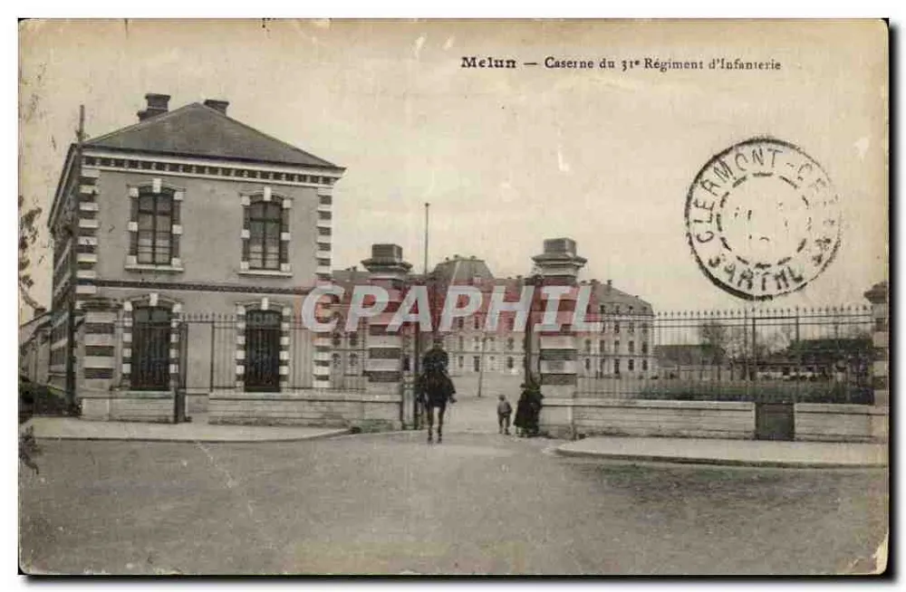 Melun — Kasernen des 31. Infanterieregiments — Druckerei L. MEXARIB - Vorderseite