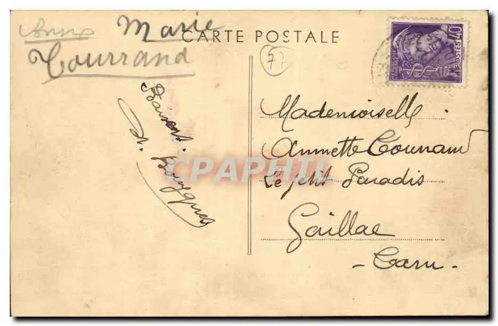 GREZ-sur-LOING (S.-et-M.) — La Mairie et l'Église — Phot. Combier Macog - Rückseite