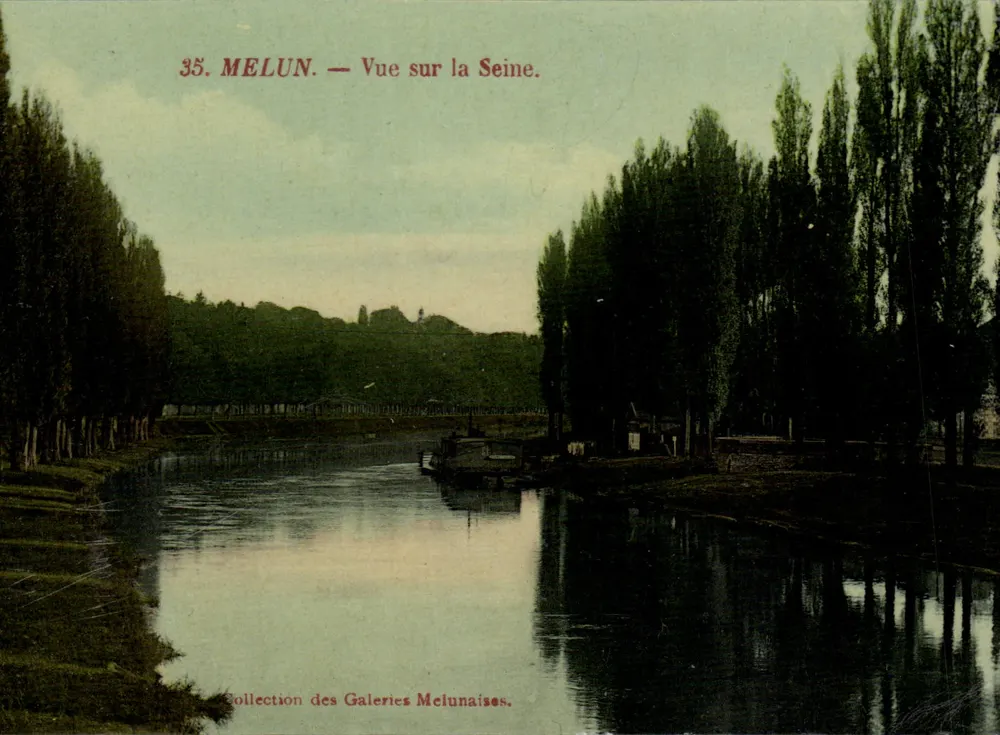 Melun — Vista sobre a Seine — Coleção das Galerias Melunaises - Frente