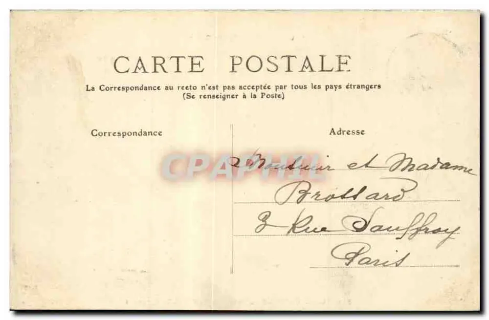 La Bourboule - O Hotel das Correios e Telégrafos — Puy-de-Dôme, editor La Bourboule, n° 661 - Verso