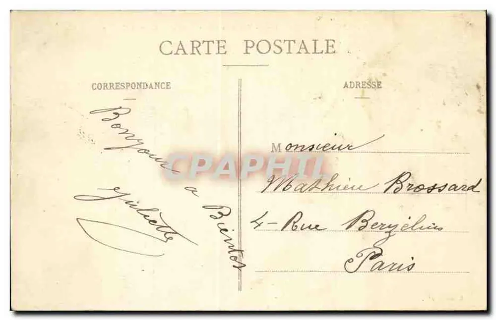 BERNEUIL-sur-AISNE (Oise) — Übersicht vom Fuße des Hügels — Roucoult, Verlag - Rückseite