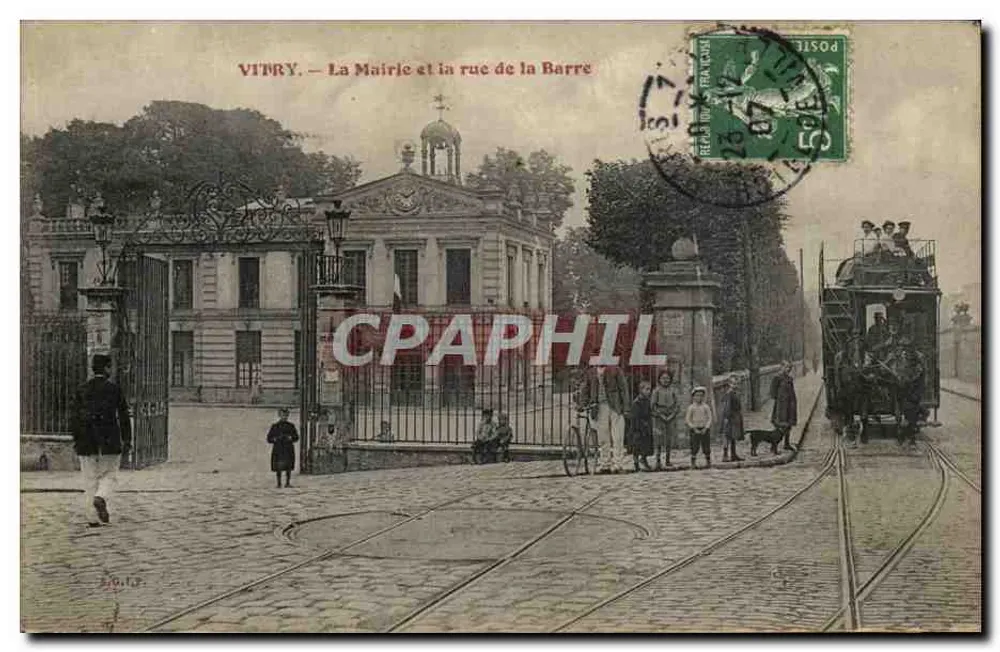 Vitry — Rathaus und Rue de la Barre — Verleger Anjou - Vorderseite