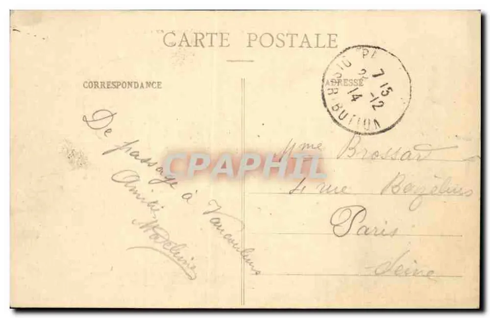 Vaucouleurs - Ehemalige Pension Jeanne-d'Arc — J. Konnel, Vaucouleurs - Rückseite