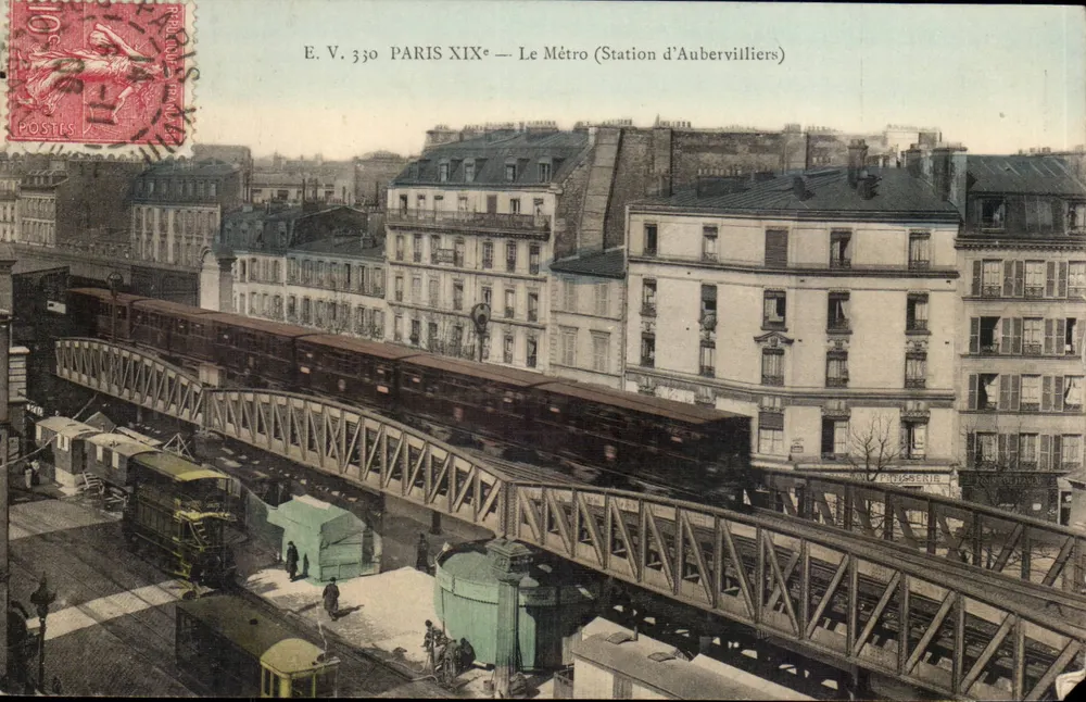 Paris 19. — Das Metro (Station Aubervilliers) — E.V. 330 - Vorderseite