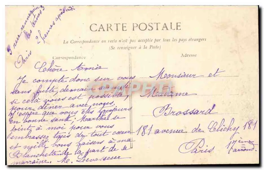 Überschwemmung der Seine — rue Gros — ELD Verlag - Rückseite