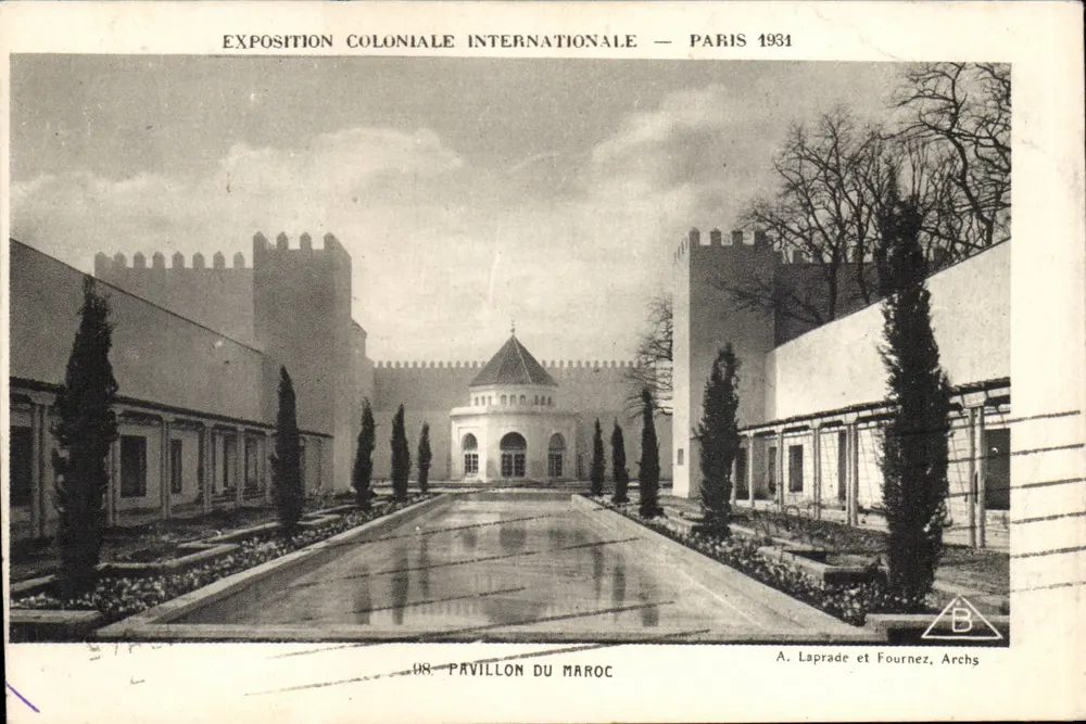 Pavillon des Marokko — Internationale Kolonialausstellung — Paris 1931 — A. Laprade et Fournéz, Archs - Vorderseite