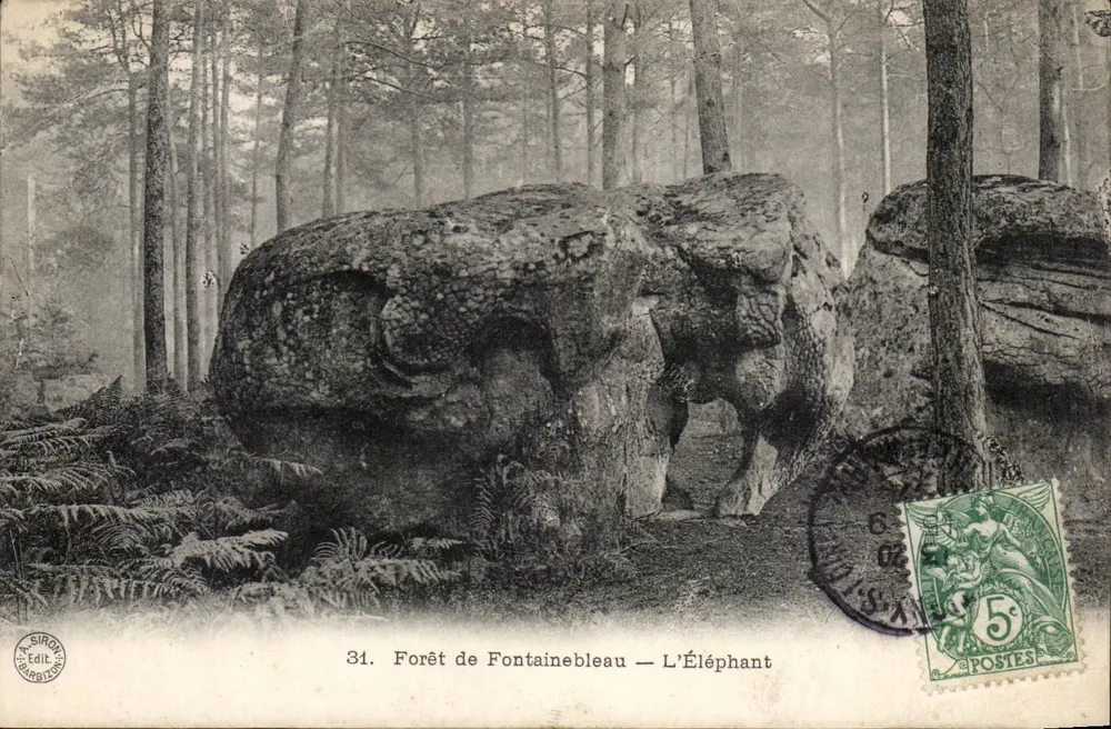 Floresta de Fontainebleau — O Elefante — SIRIGNY Édit. n°31 - Frente
