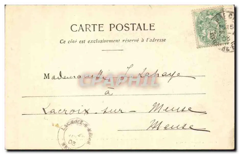 Nancy — Hémicycle de la Carrière — Palais du Gouvernement — Phototypie A. Bergueret et Co. - Rückseite
