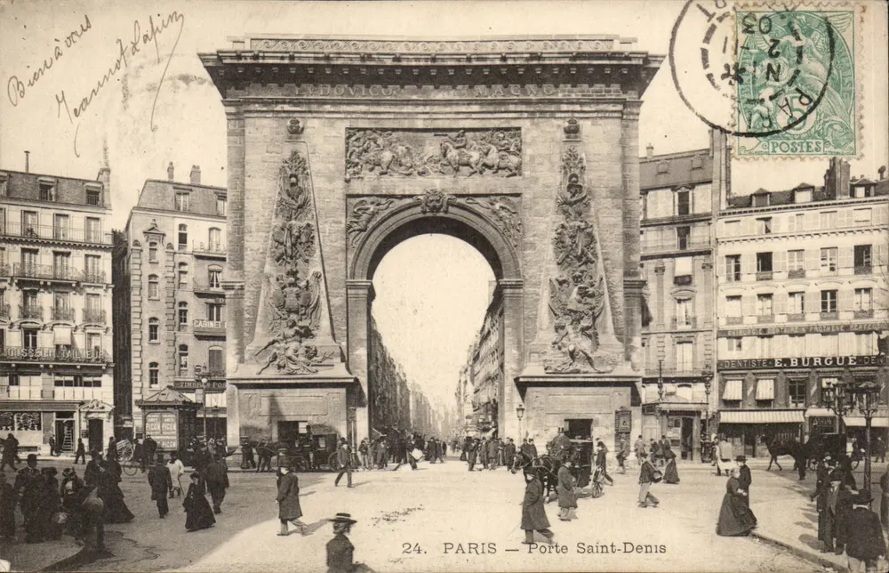 PARIS — Porta Saint-Denis — editor anônimo, n° 24 - Frente