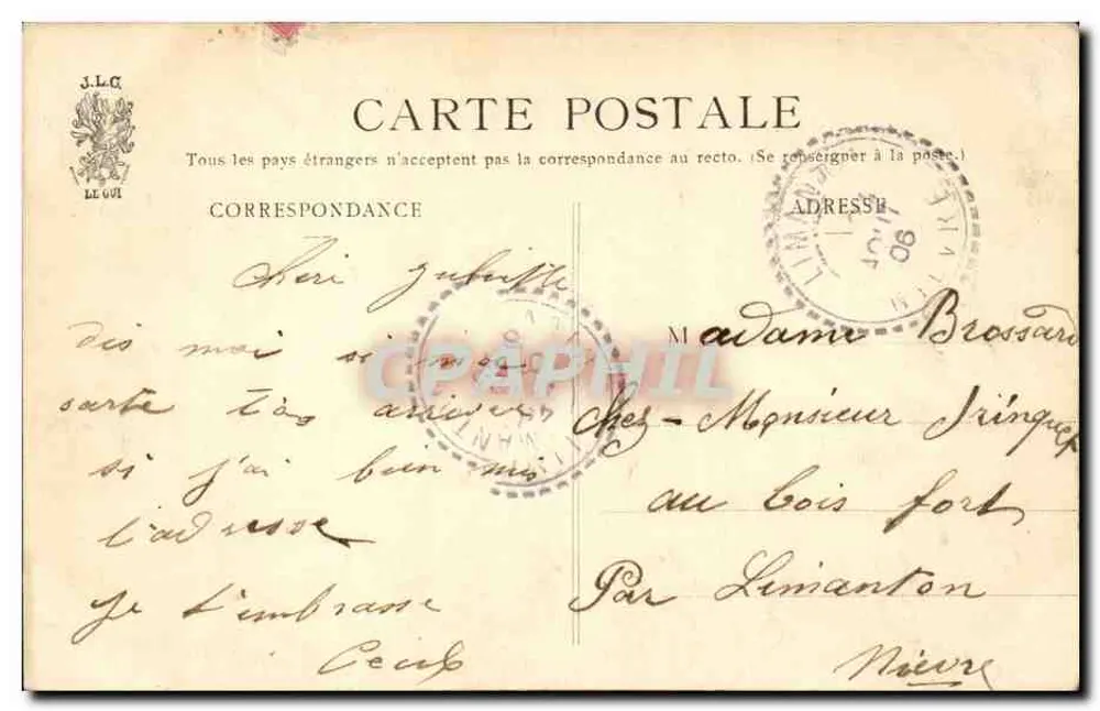 Paris — Porta Saint-Martin — J. L. C. - Verso