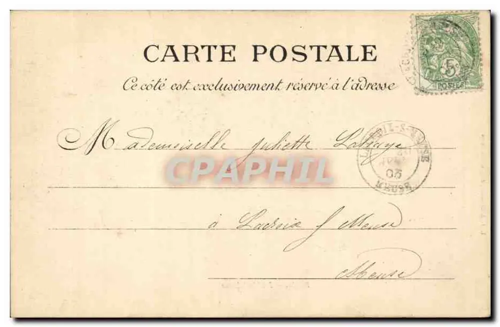 Paris — A Madeleine — L. J. & Cie, editor, Angouleme-Paris - Verso