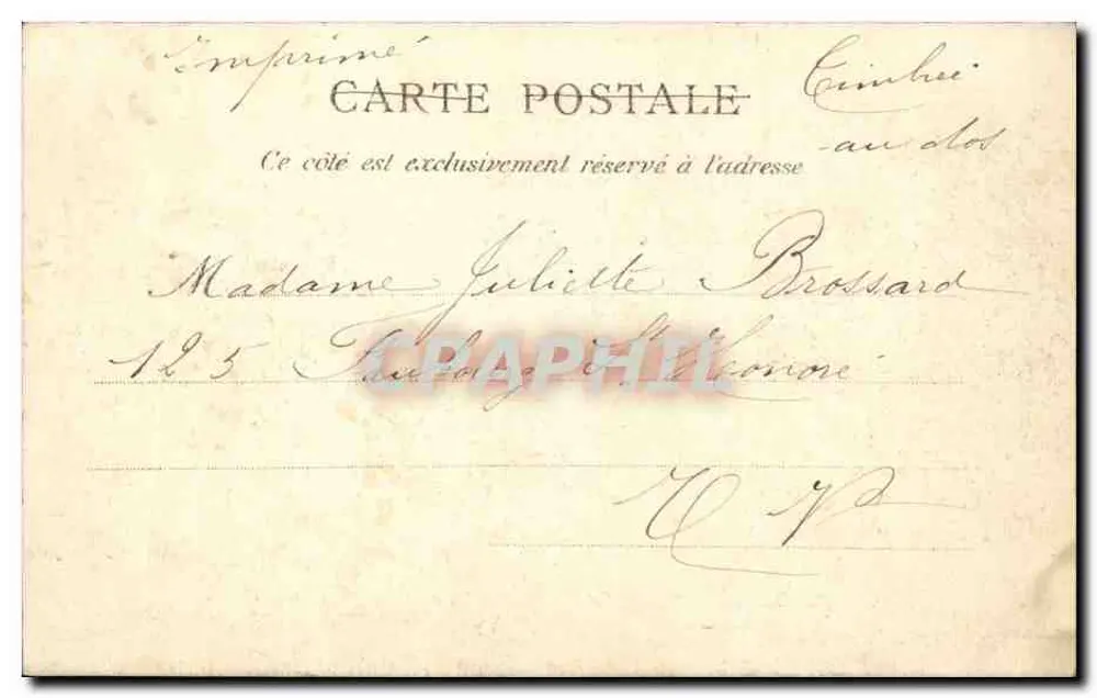 Paris — Praça da Concórdia — C. L. C. - Verso