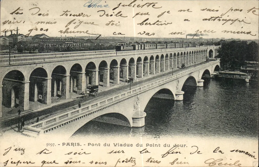 Paris - Brücke des Viaduc du Point du Jour — anonymer Verleger, Nr. 5997 - Vorderseite