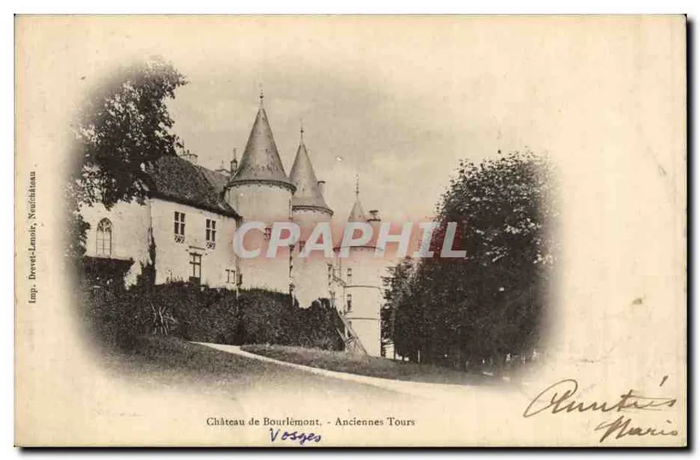 Castello di Bourlémont - Vecchie Torri - Vosgi - Imp. Drivet-Lenoir, Neufchâteau - Recto