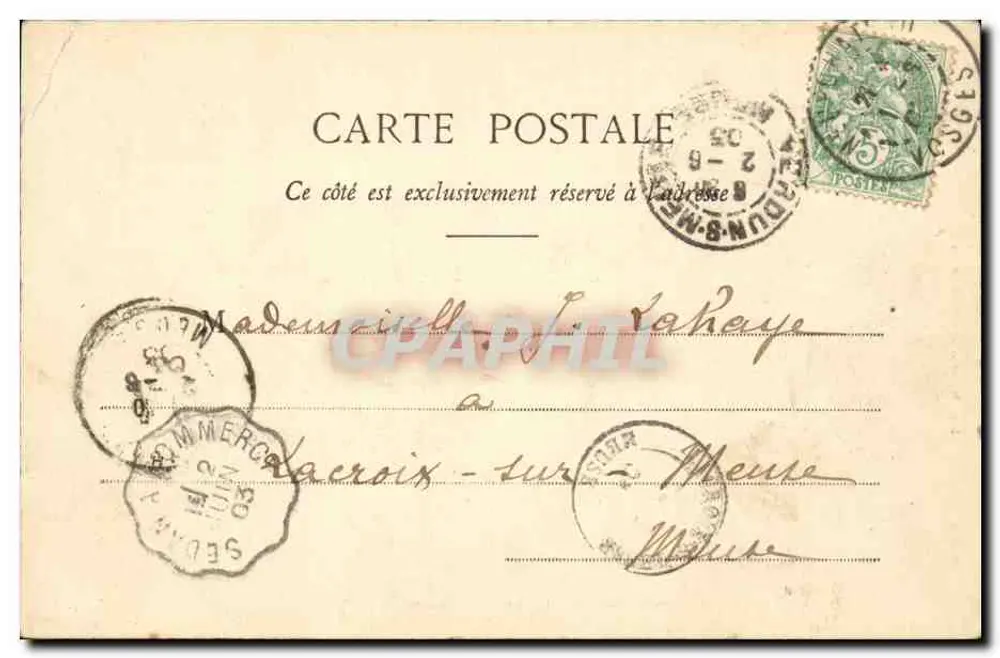 Castello di Bourlémont - Vecchie Torri - Vosgi - Imp. Drivet-Lenoir, Neufchâteau - Verso