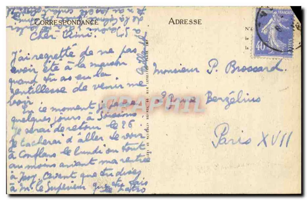 Soissons — Vista Geral — LL - Verso
