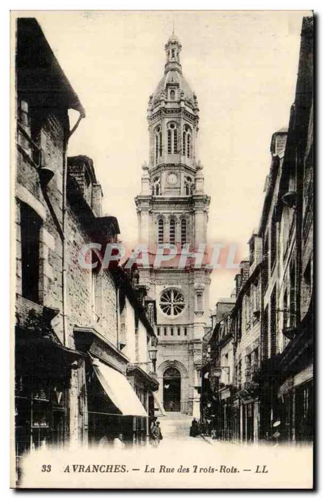 Avranches — A Rue des Trois-Rois — LL 33 - Frente