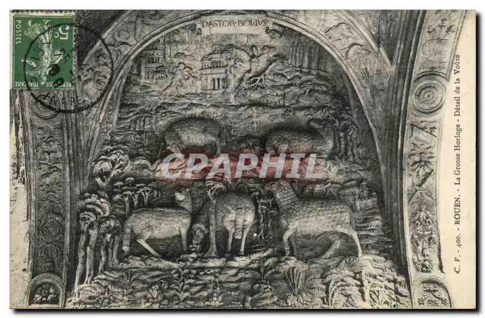Die Große Uhr - Detail der Kuppel - Rouen - Vorderseite