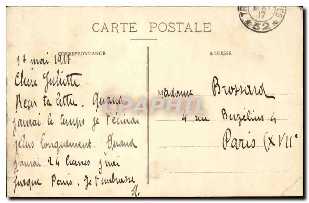 Paris — A Catedral — V.T. Reims, n° I - Verso