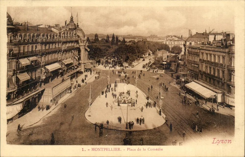Montpellier - Place de la Comédie — vista aérea — Lyxon, n°1 - Frente