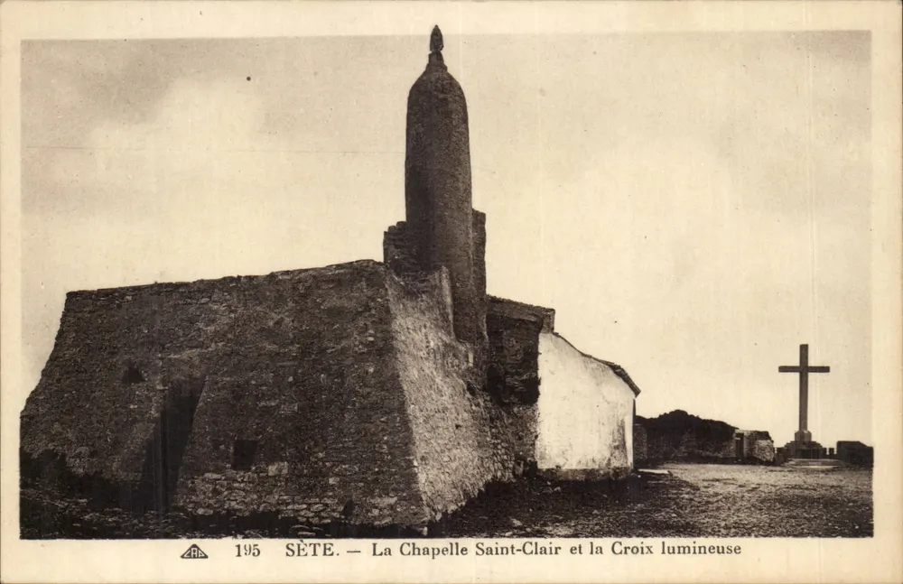 Sète — Kapelle Saint-Clair und die Leuchtende Kreuz — CP des Arts Photomécanique, Straßburg - Vorderseite