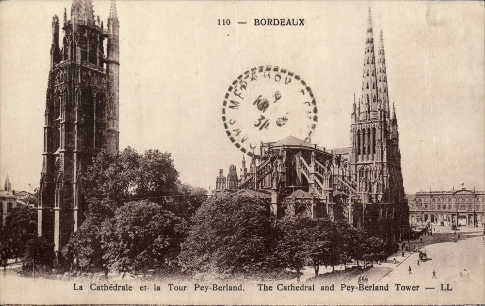 Bordeaux — Die Kathedrale und die Turm Pey-Berland — LL - Vorderseite