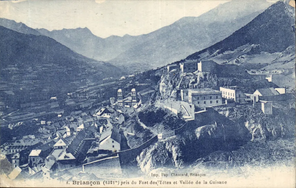 Briancón (1321) — Ansicht vom Fort des Têtes und Tal der Guisane — Imp. Pap Chautard, Briançon - Vorderseite