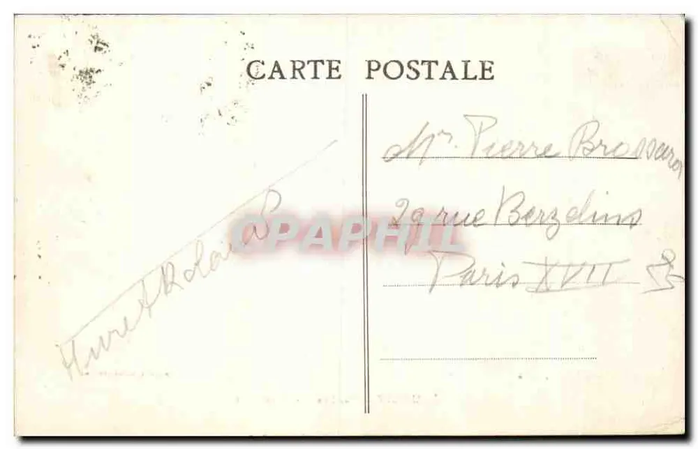 Rambouillet — Pavilhão das Conchas — Editor não identificado, número de série não visível - Verso