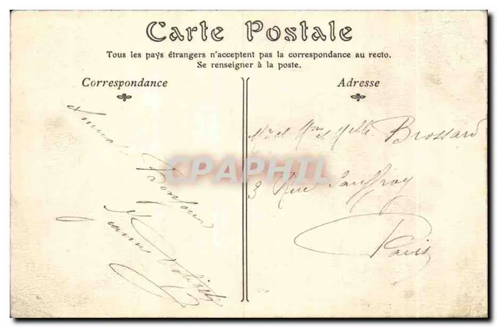 Fort de SAINT-GERMAIN — A Cruz Pucelle (1456) — Maison Mangin, papelaria, n°136 - Verso