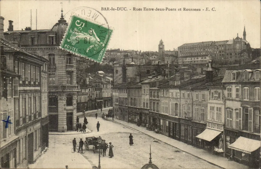 BAR-le-DUC - Straßen Entre-deux-Ponts und Rousseau - E. C. - Vorderseite