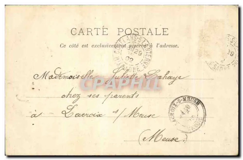 Conflans-sur-Lanterne — Wäsche am Kanal — Reuchet, Verlag Conflans - Rückseite