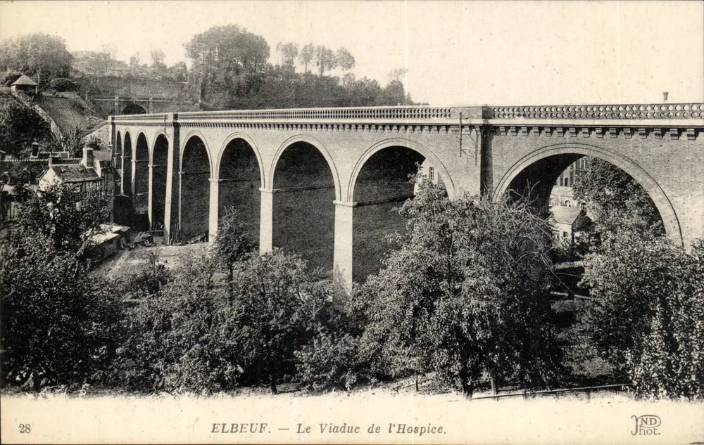 Elbeuf — O Viaduto do Hospício — NDhot. - Frente
