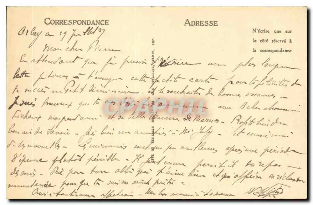 Gérardmer — Efeito de tempestade sobre o lago — n°159 - Verso
