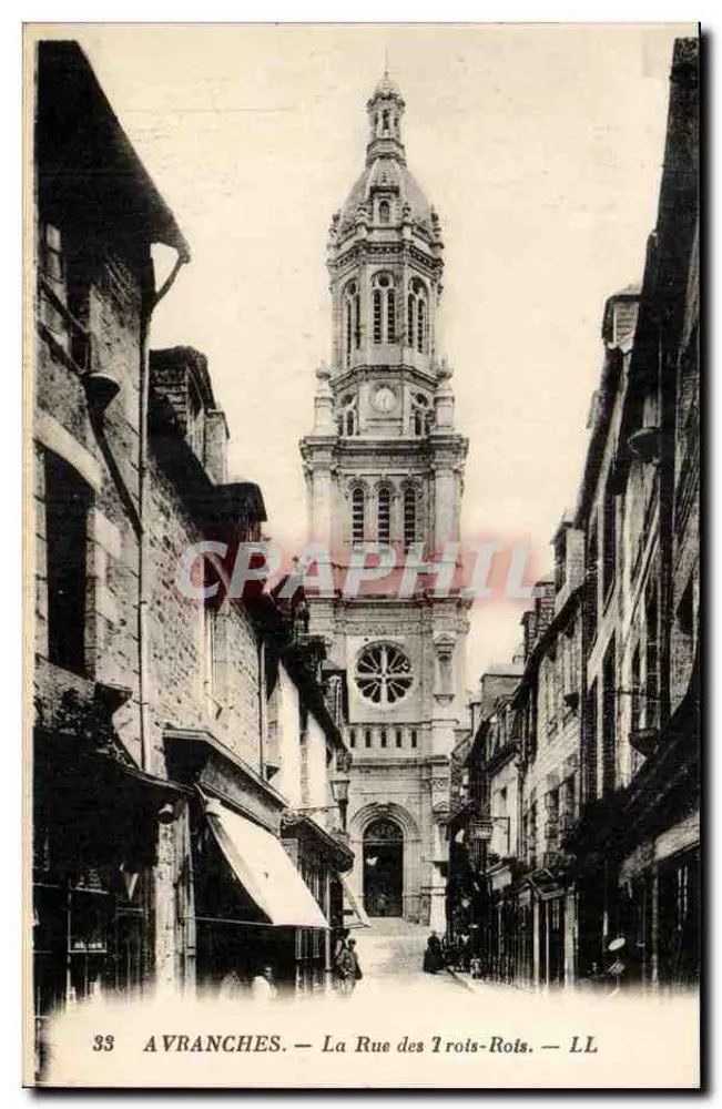 Avranches — A Rue des Trois-Rois — LL - Frente
