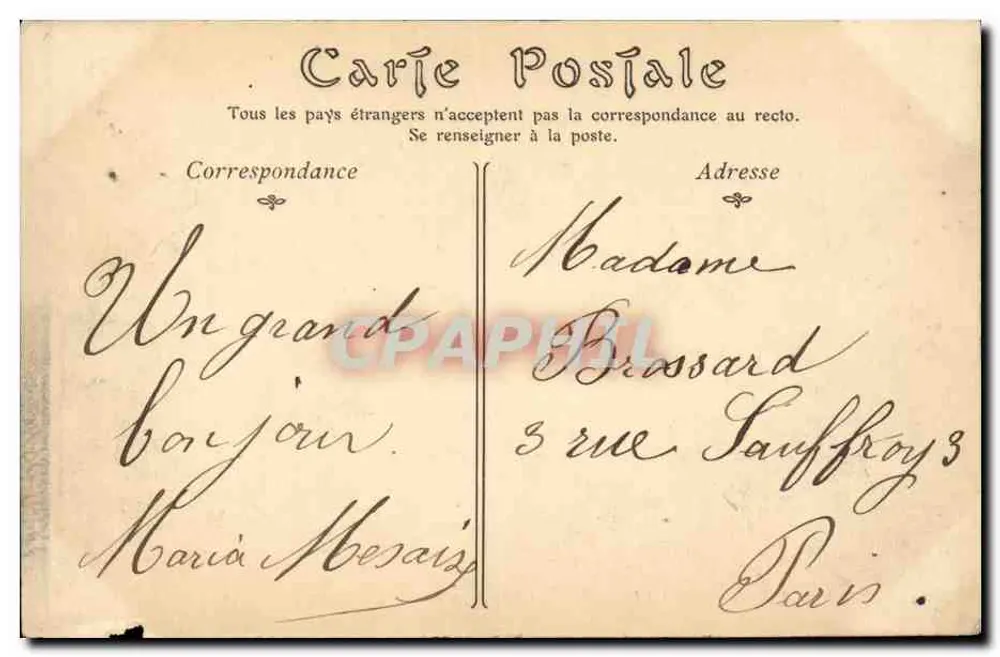 Mont Saint-Michel — Südseite, Ansicht vom Osten der Digue — ND Phot - Rückseite