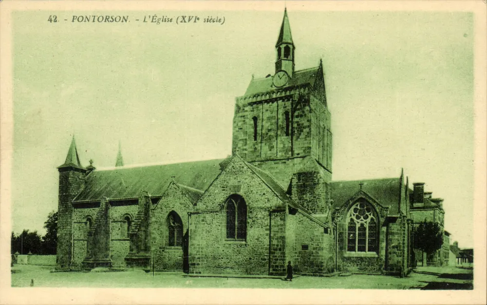Pontorson — De Kerk (16e eeuw) — G. Armand, Nantes - Voorkant