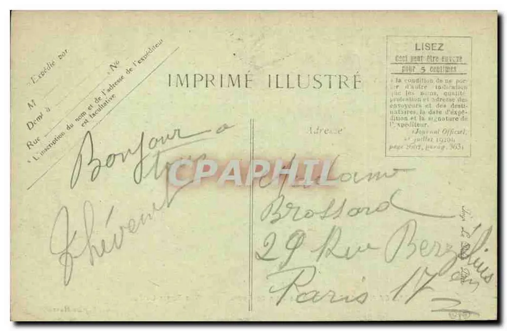 Sainte-Adresse — O Pão de Açúcar — G. R. - Verso