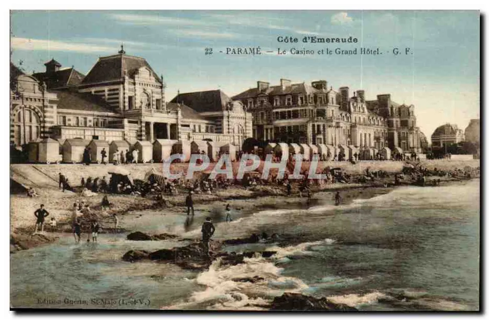 Paramé — Küste von Émeraude — Das Casino und das Grand Hôtel — Ausgabe Ogerin, Saint-Malo (L.-of-V.) - Vorderseite