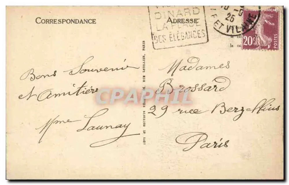 Dinard — A Promenade dos Aliados — LL - Verso
