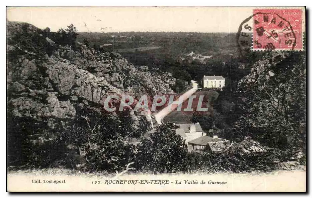 Rochefort-en-Terre - Blick auf die Gueuzon-Tal — Coll. Tocheport, n°102 - Vorderseite